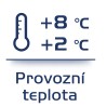 Provozní teplota 2 až 8